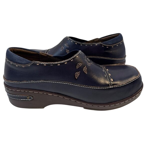 L'Artiste by Spring Step Women's Burbank Navy Clog Leather Size 41 - Picture 7 of 10